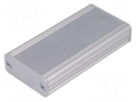 Enclosure: with panel | AKG | X: 41mm | Y: 80mm | Z: 16mm | aluminium | grey