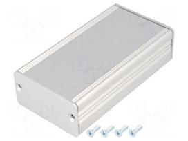 Enclosure: with panel | AKG | X: 55mm | Y: 100mm | Z: 28mm | aluminium