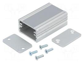 Enclosure: with panel | AKG | X: 33mm | Y: 50mm | Z: 20mm | aluminium | grey