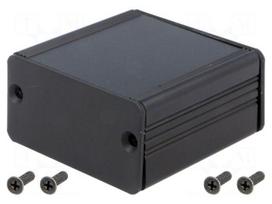 Enclosure: with panel | AKG | X: 55mm | Y: 50mm | Z: 28mm | aluminium