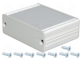 Enclosure: with panel | AKG | X: 69mm | Y: 50mm | Z: 24mm | aluminium | grey