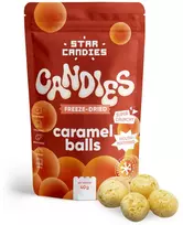 Supergarden STAR CANDIES šaltyje džiovinti saldainiai "Caramel balls", 40g