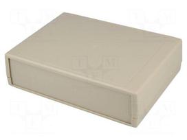 Enclosure: with panel | X: 190mm | Y: 140mm | Z: 50mm | ABS | grey | IP43