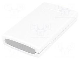 Enclosure: with panel | X: 50mm | Y: 90mm | Z: 16mm | ABS | light grey