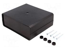 Enclosure: with panel | X: 140mm | Y: 159mm | Z: 60mm | ABS | black