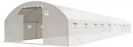Arkinis šiltnamis su orlaidėmis 4x10x2 (40m2), 10 sekcijų, dvigubos durys, baltas