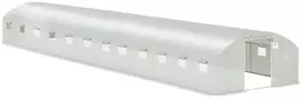Arkinis šiltnamis su orlaidėmis 4x12x2 (48m2), 12 sekcijų, dvigubos durys, baltas