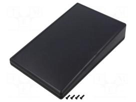 Enclosure: desktop | 1599 | X: 140mm | Y: 220mm | Z: 41mm | ABS | black | IP54