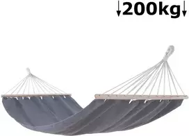 Hamakas 210x150cm/maks.200kg tamsiai pilkas