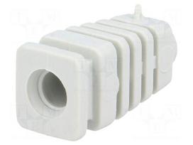 Strain relief | rubber | L: 26mm | light grey | Panel thick: max.2.7mm