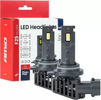 LED žibintų lemputės F25 Sidabrinis FULL CANBUS HIR2 9012 54W 12V 24V AMIO-04708