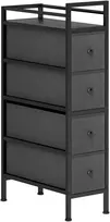 Aosom Komoda, 20x43x81.5 cm, Juoda, Audinio laikymas