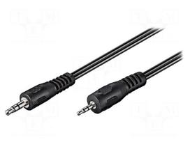 Cable | Jack 3.5mm 3pin plug,Jack 2.5mm 3pin plug | 2m | black
