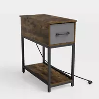 Promotions Šoninis staliukas, 60x29x62 cm, rudas, su laikymo vieta