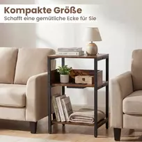 Promotions Šoninių staliukų komplektas, 40x30x61 cm, ruda, su laikymo lentynomis