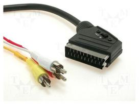 Cable | RCA plug x3,SCART plug | 2m