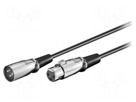 Cable | XLR male 3pin,XLR female 3pin | 6m | black