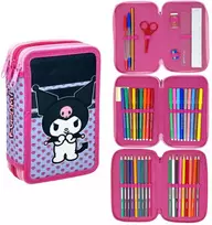 Hello Kitty Kuromi užpildyta pieštukų dėžutė, 3 lygiai