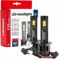 LED žibintų lemputės Series F25 PRO Juodas FULL CANBUS H1 68W 12V 24V AMIO-04717