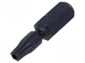 Screwdriver bit | Torx® with protection | T20H | Overall len: 25mm