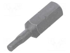 Screwdriver bit | Allen hex key | HEX 2,5mm | Overall len: 25mm