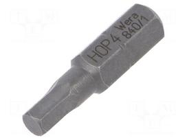 Screwdriver bit | Allen hex key | HEX 4mm | Overall len: 25mm