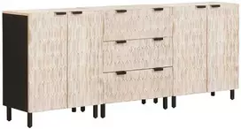 Kabalas 3 pcs Baltos skalbimo apdaila 180 x 33 x 75 cm
