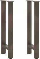 Konsolinio stalo kojos, 2 vnt., 28 x (72-73) cm, natūralus plienas