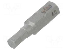 Screwdriver bit | Allen hex key | HEX 4mm | Overall len: 25mm