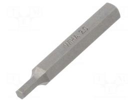 Screwdriver bit | Allen hex key | HEX 2mm | Overall len: 28mm