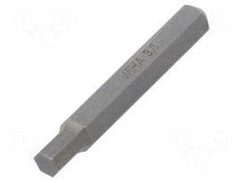 Screwdriver bit | Allen hex key | HEX 3mm | Overall len: 28mm