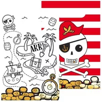 Riethmuller Europe Piratų žemėlapio dovanų maišelių rinkinys, 8 vnt.