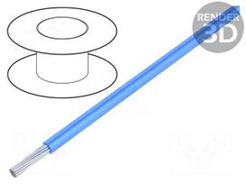 Wire | HookUp Wire Teflon | stranded | Cu | 28AWG | blue | PTFE | 250V