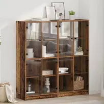 Aukštas spintelė 2 pcs Senovinis medis 68 x 37 x 142 cm
