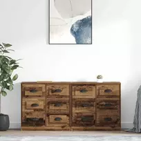 Šoninės lentynos 2 vnt. Senovinis medis 70 x 35,5 x 67,5 cm