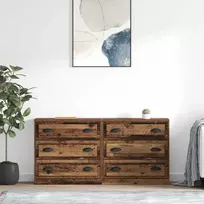 Šoninės lentynos 2 vnt. Senovinis medis 70 x 35,5 x 67,5 cm