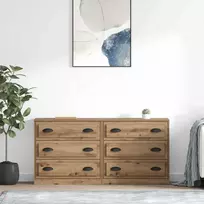 Šoninės lentynos 2 vnt. Amatininkų ąžuolas 70 x 35,5 x 67,5 cm