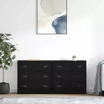 Šoninės lentynos 2 vnt. Juodas ąžuolas 70 x 35,5 x 67,5 cm