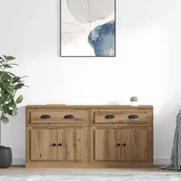 Šoninės lentynos 2 vnt. Amatininkų ąžuolas 70 x 35,5 x 67,5 cm