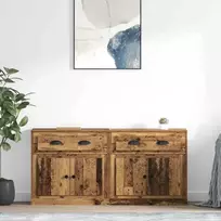 Šoninės lentynos 2 vnt. Senovinis medis 70 x 35,5 x 67,5 cm