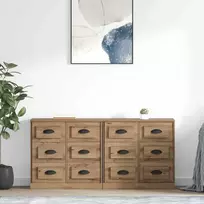 Šoninės lentynos 2 vnt. Amatininkų ąžuolas 70 x 35,5 x 67,5 cm