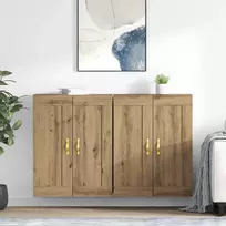 Prikabinama spinta 2 pcs Amatininkų ąžuolas 69,5 x 34 x 90 cm