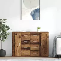 Šoninės lentynos CORONA 2 vnt. Senovinis medis 59 x 39 x 80 cm