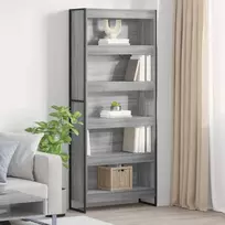Knygų spinta 2 pcs Pilkas Sonoma 80 x 30 x 189,5 cm
