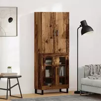 Aukštas spintelė 2 pcs Senovinis medis 69,5 x 34 x 180 cm