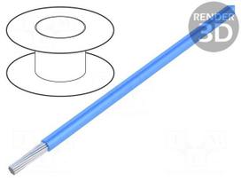 Wire | HookUp Wire Teflon | stranded | Cu | 22AWG | blue | PTFE | 600V