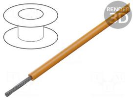 Wire | HookUp Wire Teflon | stranded | Cu | 20AWG | orange | PTFE | 600V