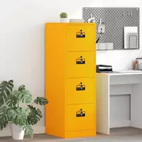 Bylų spinta su stalčių 2 pcs Garučių geltona 44 x 50 x 139 cm