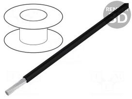 Wire | HookUp Wire Teflon | stranded | Cu | 16AWG | black | PTFE | 600V