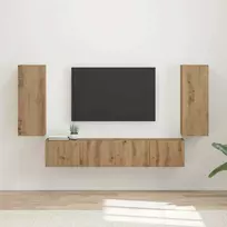 TV staliukas TV sieninio kabineto komplektas 4 pcs Amatininkų ąžuolas